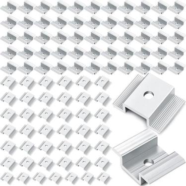 Imagem de Painel solar Mid Clamps Zhengmy, pacote com 100 unidades, liga de alum