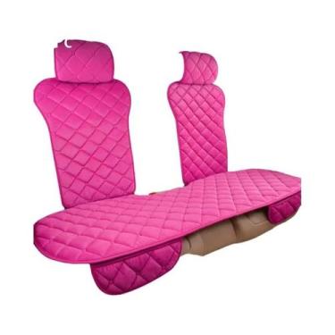 Imagem de Capa De Assento De Carro De Pelúcia Rosa Quente De Inverno Para Mulher