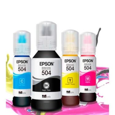 Imagem de Kit Tinta Original Epson T504 L6161 L4150 L4160 L6191 L6171 T504