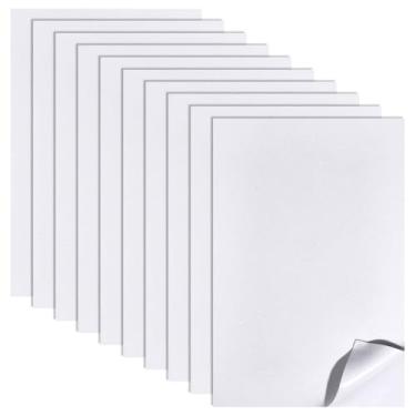 Imagem de AHANDMAKER 10 folhas de espuma autoadesiva EVA branca 11,8 x 7,9 polegadas 1,8 mm espessura 1,8 mm papel de espuma artesanal para projetos de artes e artesanato, pré-escolares, sala de aula