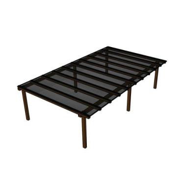 Imagem de kit Policarbonato Fume 6mm 5,00m x 2,00m - Perfis Naturais - RM Polica