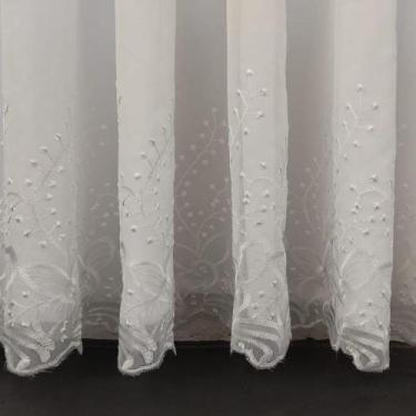 Imagem de Cortina Sala 2,60 De Altura 4 De Largura Voil Bordada Com Forro Em Mic
