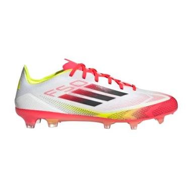Imagem de adidas Tênis unissex adulto F50 Pro Firm Ground, Branco/preto/amarelo solar, 8.5 Women/7.5 Men