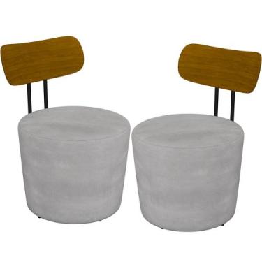 Imagem de Kit 02 Poltronas Para Sala De Estar Decorativa Base Fixa Luara M03 Vel