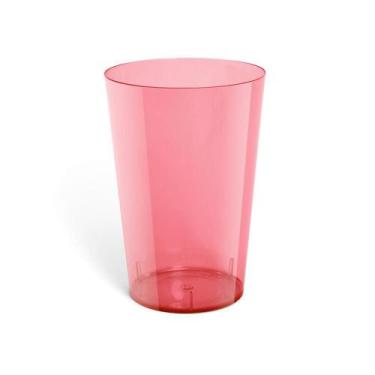 Imagem de Copo Acrílico de 300ml Vermelho Neon Cropac com 10 unidades Ideal para