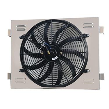 Imagem de Enignelooc Ventilador de radiador de alumínio para Chevy Bel Air/Nomad/Del Ray V8 Engine 1955 1956 1957