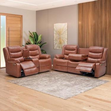 Imagem de Conjunto Poltronas 2 e 3 Lugares Elétricas Sala de Cinema Hollywood co