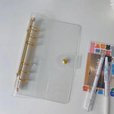 Imagem de Capa De Caderno A6 A5 Com Glitter Rosa Dourado, Diário Brilhante, Plan