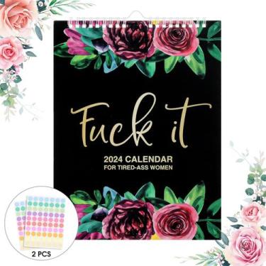 Imagem de Calendário DIGIGREET 2024 para mulheres cansadas com adesivos