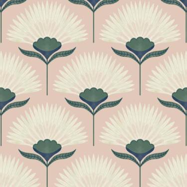 Imagem de Papel de parede CiciWind Peel and Stick Pink Boho 44x1000cm