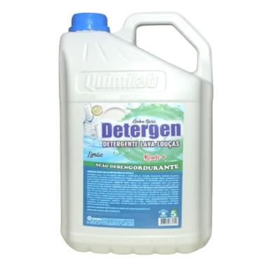 Imagem de Detergente Líquido Lava-Louças Limão Detergen Quimilab (5 litros)
