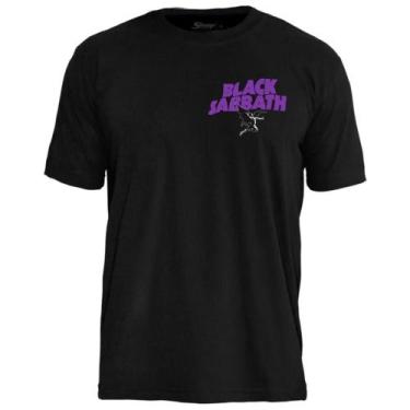 Imagem de Camiseta de Banda Black Sabbath em Algodão Manga Curta Oficial - Stamp