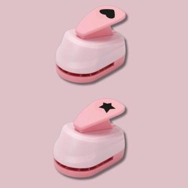 Imagem de Kit 02 Furador Cortador Perfurador De Eva Papel 25mm Estrela/Coração T