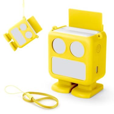 Imagem de Capa de silicone para Yoto Mini Player, capa protetora de silicone para transporte compatível com mini alto-falante Bluetooth (amarelo)