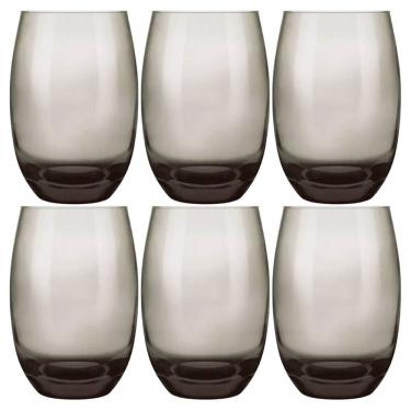 Imagem de Jogo de Copos Nadir Long Drink Aruba 465ml Fumê Com 6 peças