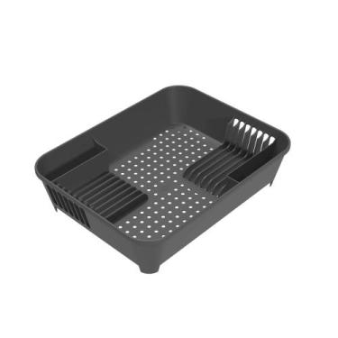 Imagem de Escorredor de Louças Coza Basic 45,5 x 35 x 11 cm Cinza Chumbo