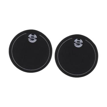 Imagem de MERIGLARE Adesivos para pedal de bateria único autoadesivos 2 peças material para animais de estimação para proteção de bumbo acessório adesivos profissionais, Preto