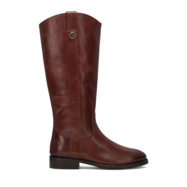 Imagem de Frye Melissa Button Botas femininas de couro com zíper interno, estilo equestre clássico, artesanato durável, cores ricas, Sela, 39