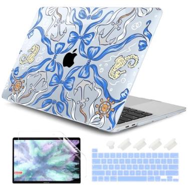 Imagem de DONGKE Capa compatível com MacBook Pro de 13 polegadas 2024 2023-2020 versão A2338 M2/M1 A2251 A2289 com tela retina e Touch ID, capa rígida de plástico, capa de teclado e película de tela - Vida