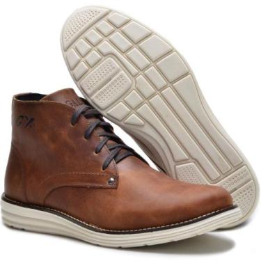 Imagem de Bota Masculina Casual Galsax Em Couro - Marrom Claro, Marrom, 40