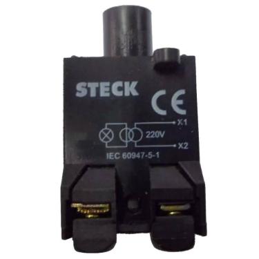 Imagem de Bloco De Contato Para Sinalização 220v - Slplr2 - Steck Bloco De Contato Sinal 220v Slplr2 Steck