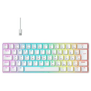 Imagem de Teclado Mecânico Gamer Hyrax Thunder HCK61, RGB, Switch Blue, 100% ant