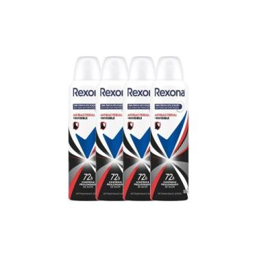 Imagem de Kit 4 Desodorante Antitranspirante Rexona Antibacterial + Invisible Ae