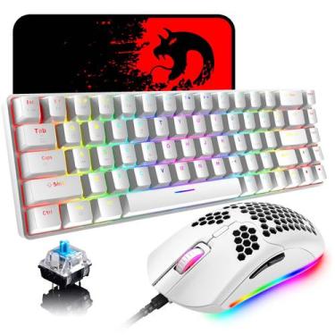 Imagem de Combo de teclado e mouse FELICON 65% de luz de fundo RGB com fio