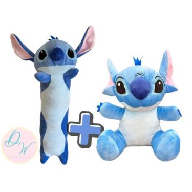 Imagem de Kit Stitch De Pelúcia Grande + Travesseiro Stitch Xuxão 66cm - DW conf