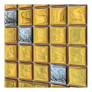 Imagem de Pastilha Adesiva Espelhada Ouro - Kit com 4 Placas Adesivas 3M - Cromo