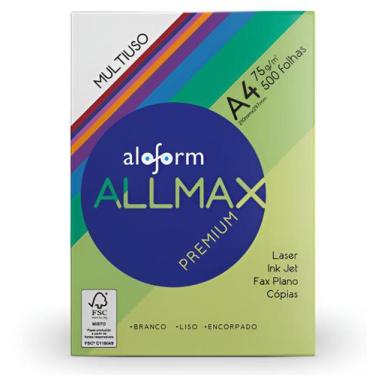 Imagem de Papel A4 All Max Sulfite Caixa C 500 Folhas Sulfite Premium