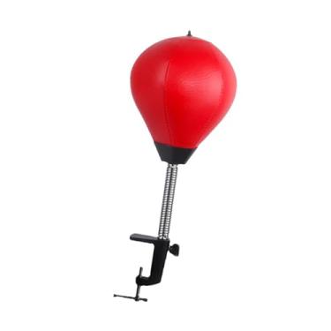 Imagem de oshhni Saco de pancadas de mesa, bola de pancada com braçadeira para homens, amigos, presente para colegas de trabalho, lembrancinhas de festa, fitness, Vermelho