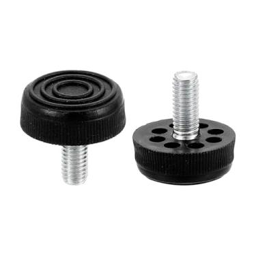 Imagem de DTGN M8 x 20 x 30 mm (DxLxOD) Pés niveladores deslizantes de móveis - Pacote com 8 - Bom para móveis - Niveladores de rosca ajustáveis - Preto