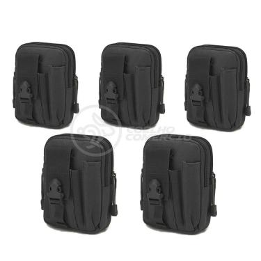 Imagem de Kit 5 Bolsas Pretas Conjunto De Sobrevivência E Atividades Camping preto