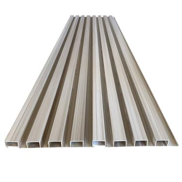 Imagem de Painel Ripado de Pvc em Placa 100cm X 15m 7 Placas = 1m² com 2 Acabamentos em L de 105m Bariri - caixa com 7 Unidade - Cinza