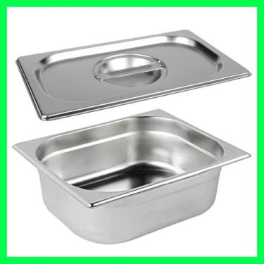 Imagem de Cuba Gastronomica Com Tampa Gn Buffet Inox 1/4 100mm - Zepper