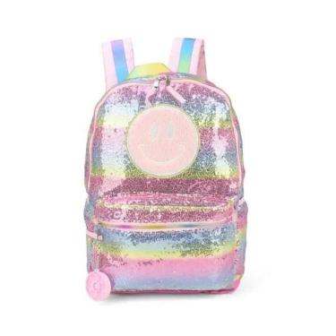 Imagem de Mochila de Costas Luxcel Up4You Sorriso Paetê Colorido