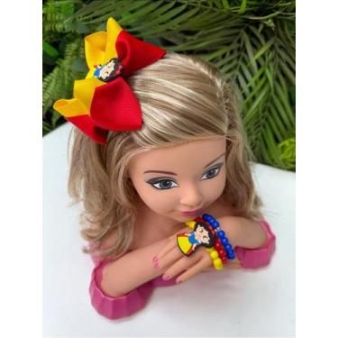 Imagem de Laço Belli Temático Branca de Neve + Pulseira de Pérolas - no-brand