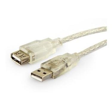 Imagem de Cabo Extensor USB 2.0 e 1.1 High Speed com Filtro e malha revertida. Tamanho: 1.5 Metros. Conector A Macho x A Fêmea.