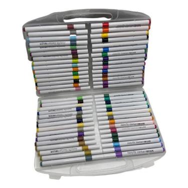 Imagem de 60 Canetinhas Escolar Profissional 1Linha Touch Cores