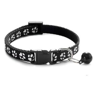 Imagem de Coleira Gato Cão Pet Com Pingente Sininho Ajustável - savioshop, P, PR