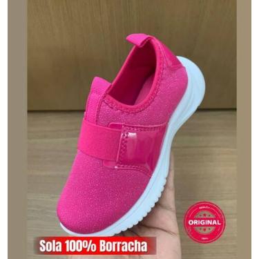 Imagem de Tenis Calce Facil infantil Menina Escolar Elastico Confortavel sem cad