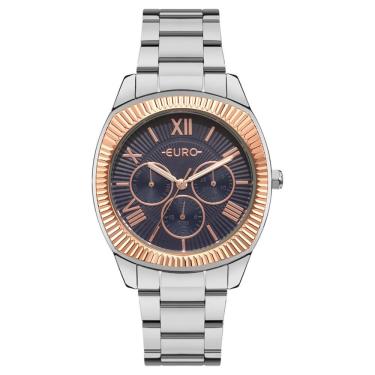 Imagem de Relógio Euro Feminino Ref: Eu6p29ajd/4a Multifunção Retangular Bicolor