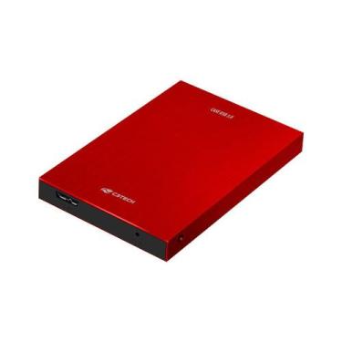 Imagem de Case para Hd Sata 2,5", C3Tech, CH-400RD, Usb 3.0, vermelha