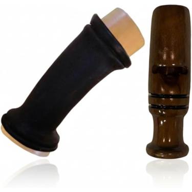 Imagem de Apito Inhambu Açu 03 + Apito Aracuã com Fole 32 Pios em madeira profissionais