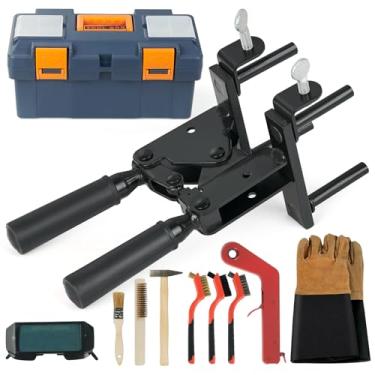 Imagem de Kit de acessórios de braçadeira de cabo de solda de 7,5 cm, usado com cabo de molde de soldagem exotérmica de grafite para conexão de haste de cabo, inclui uma caixa de ferramentas