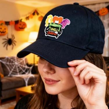 Imagem de Aplique de tecido bordado de cabelo caldeirão de Halloween com motivos laranja roxo amarelo para decoração de bolsa de roupas sazonais