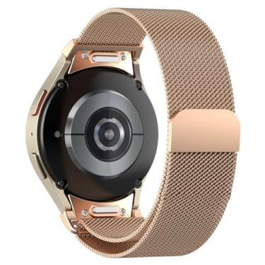 Imagem de Pulseira de metal magnética para Samsung Galaxy Watch 7 6 5 4 FE de 40 mm e 44 mm/Galaxy 6 Classic de 43 mm e 47 mm/4 Classic de 42 mm e 46 mm/5 Pro de 45 mm, acessório com um clique, pulseira