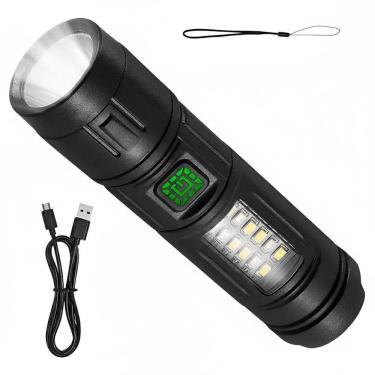 Imagem de Lanterna Recarregável Com Luz Lateral – Potência, Versatilidade E Segurança Em Suas Mão...