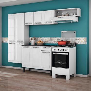 Imagem de Cozinha Completa Itatiaia Rose 245cm Em Aço Branca